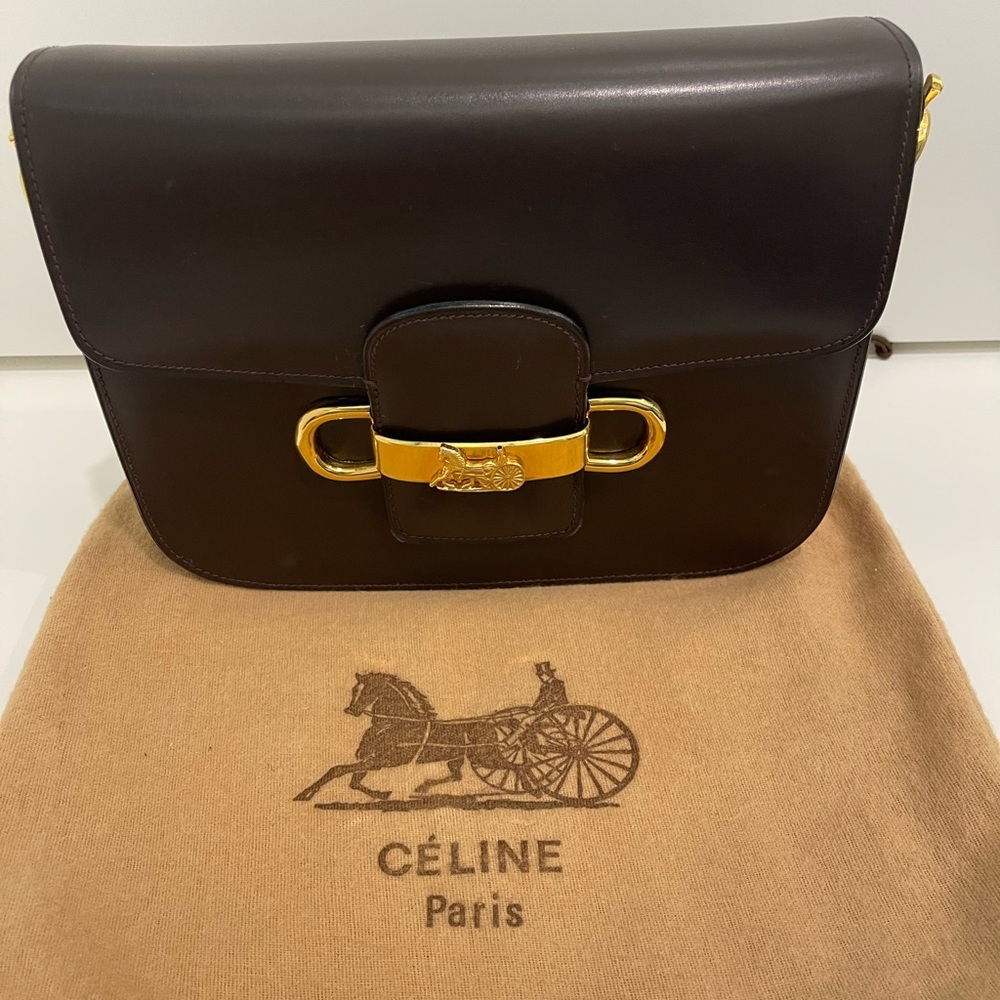 Celine Vintage Horse Carriage Box Bag